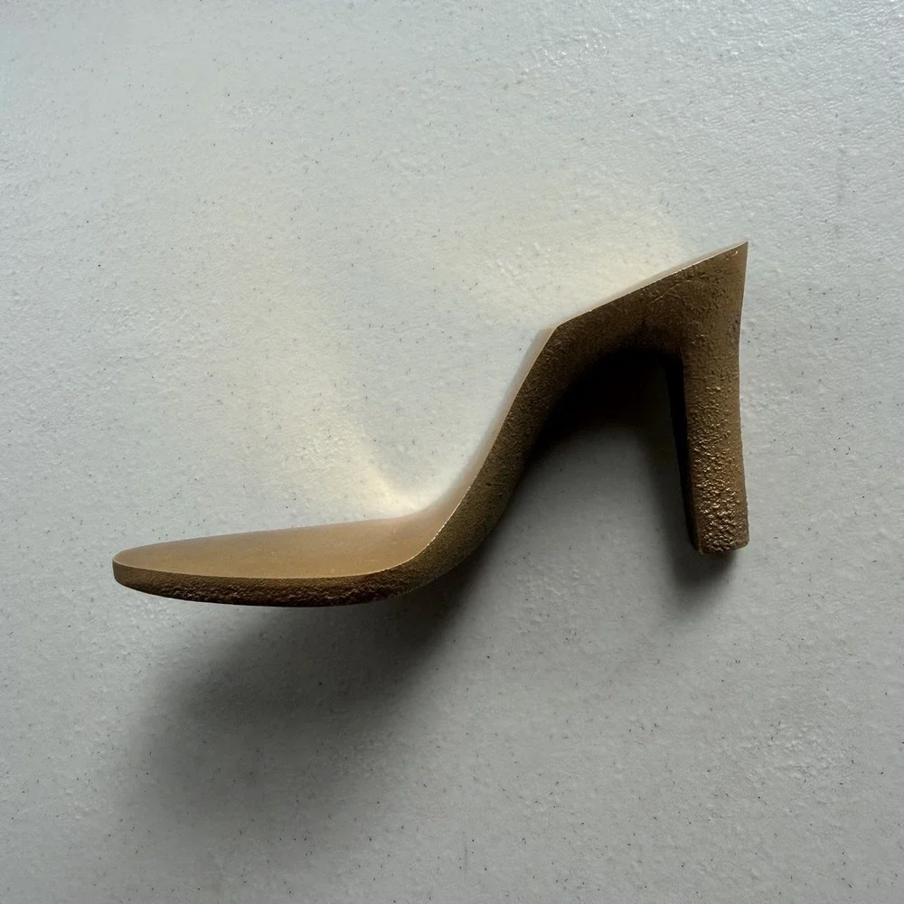 Vintage Gerrity Products Brass High Heel Shoe Paperweight 24K Gold Electroplate